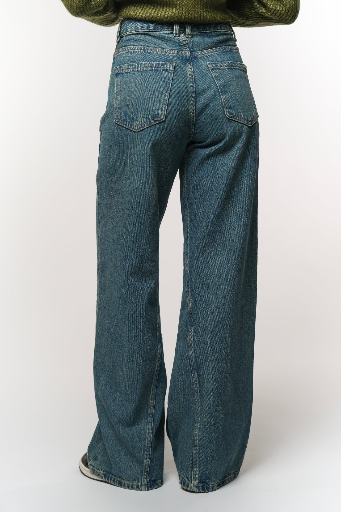 Carly Wide-Leg Denim Jeans