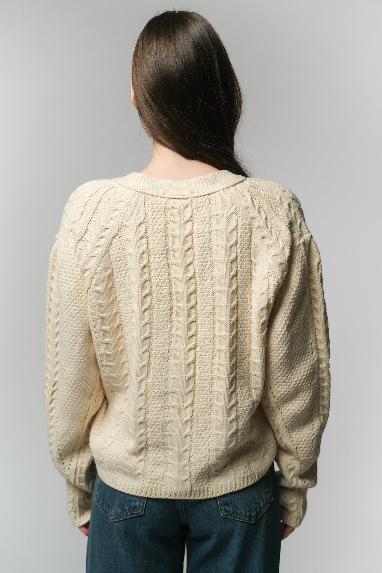 Off white cable knit cardigan