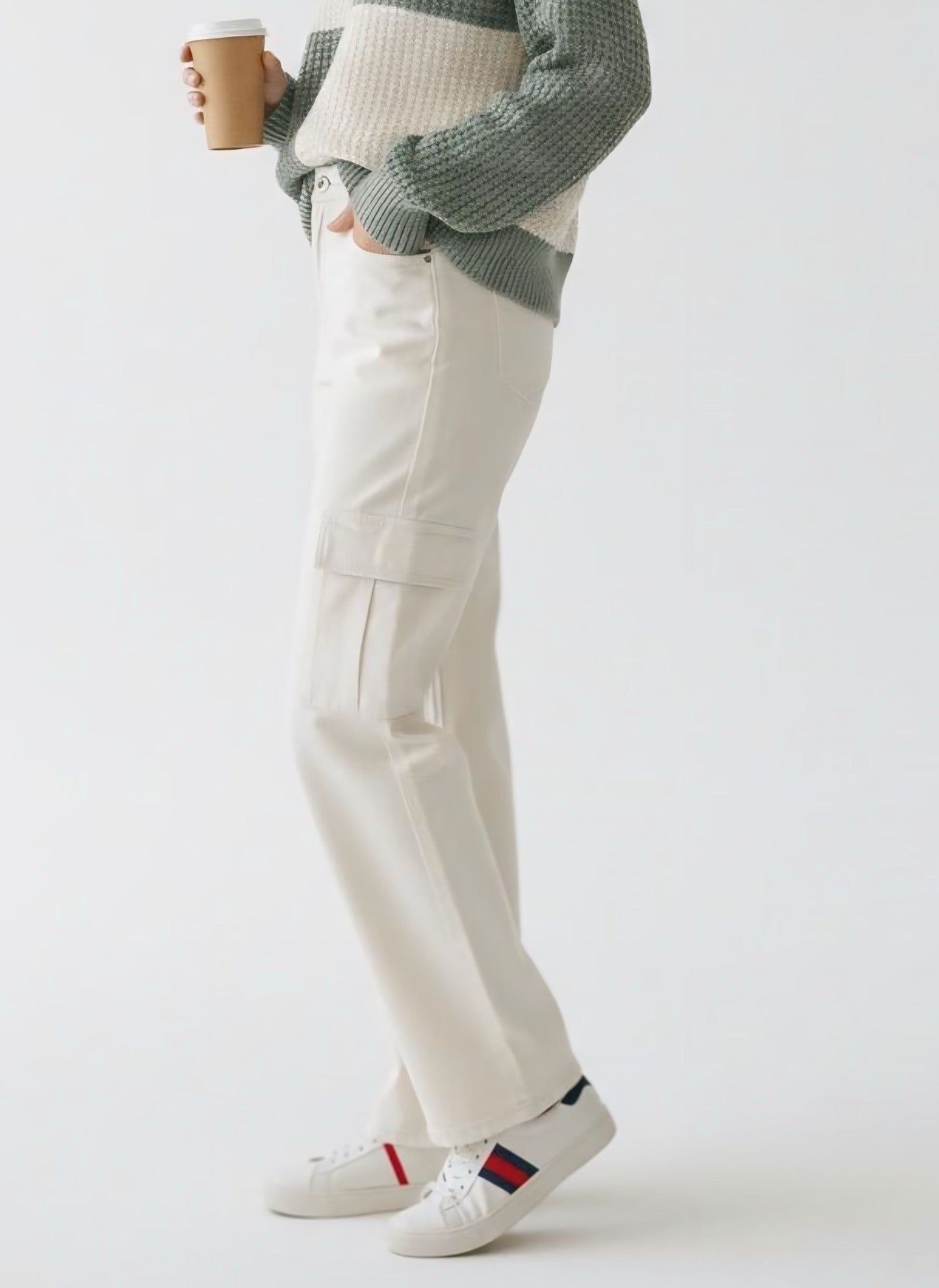 White Cargo Trousers