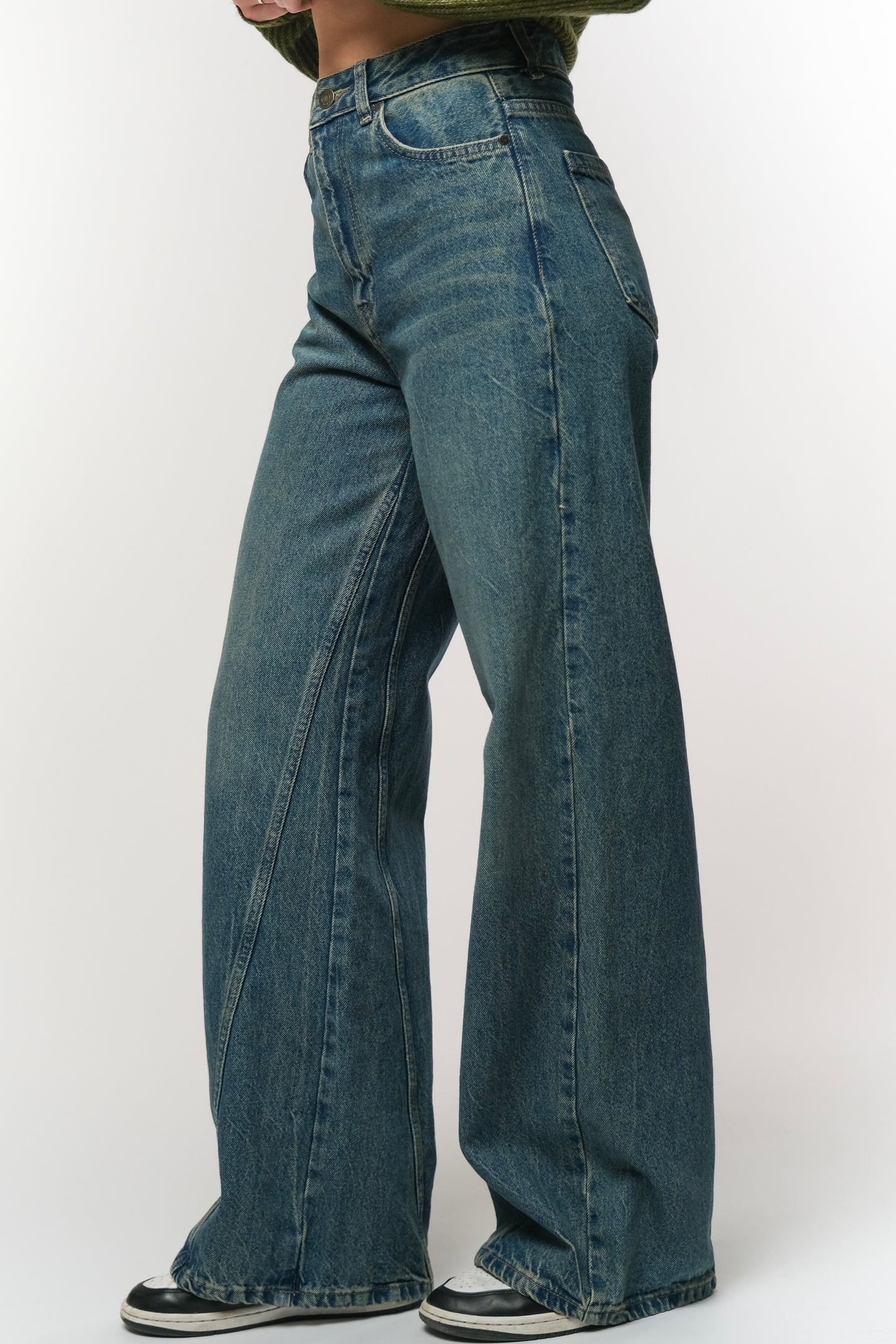 Carly Wide-Leg Denim Jeans