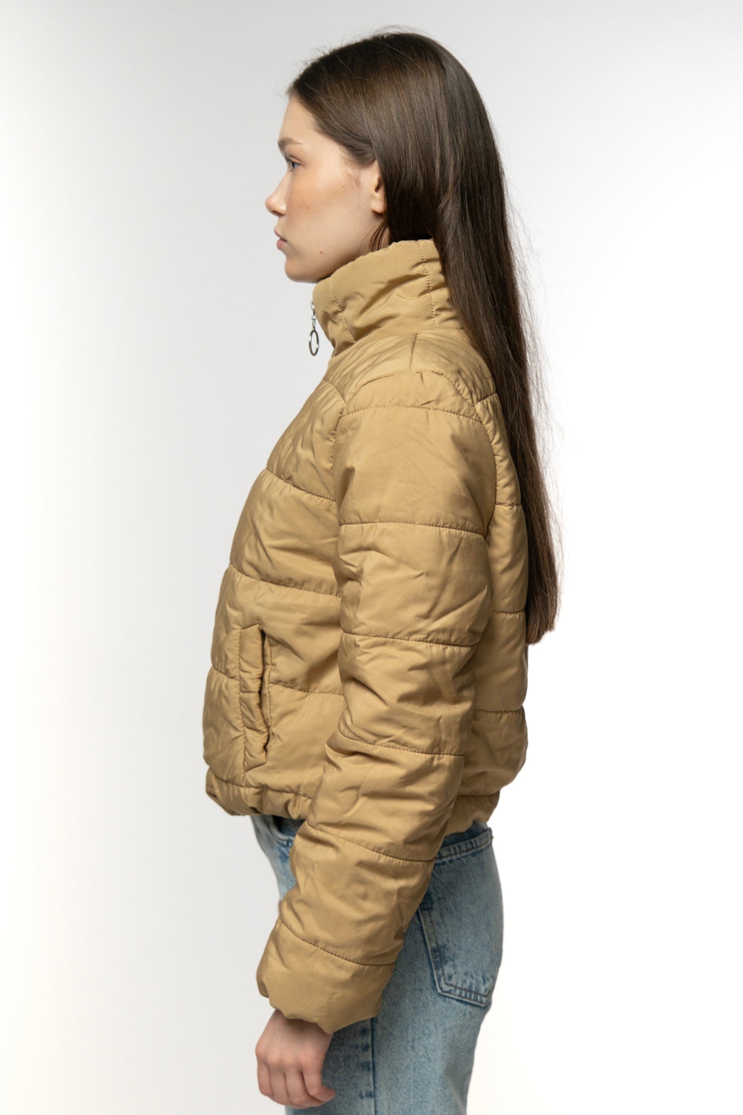 Desert Tan Quilted Puffer Jacket