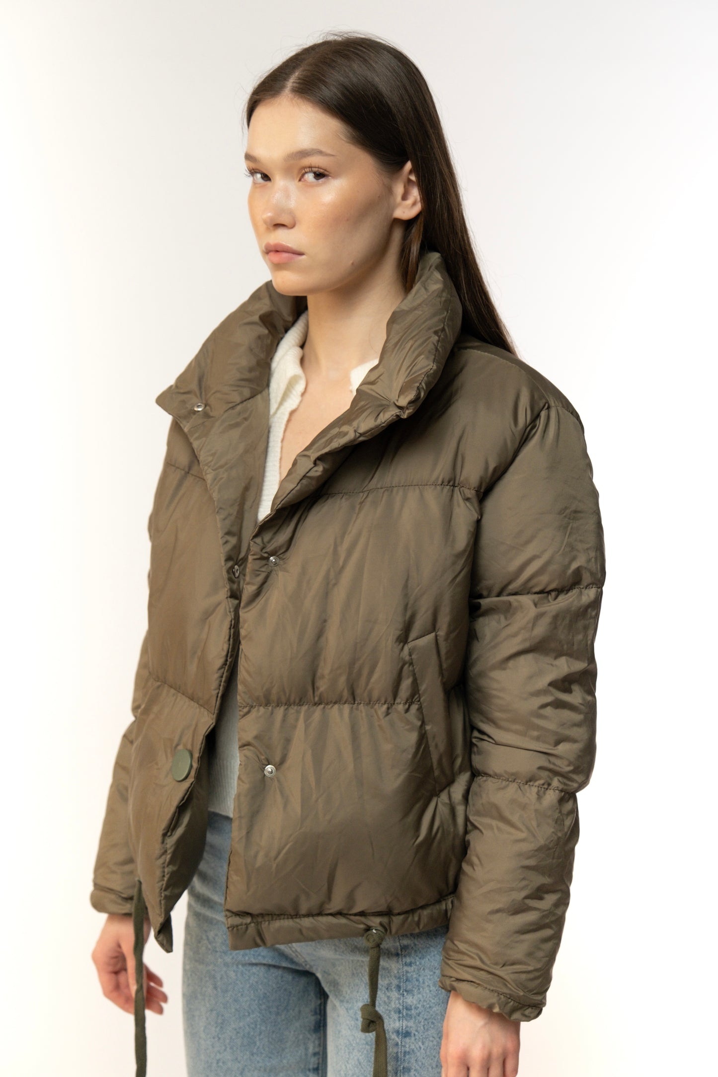 Olive Puffer Jacket