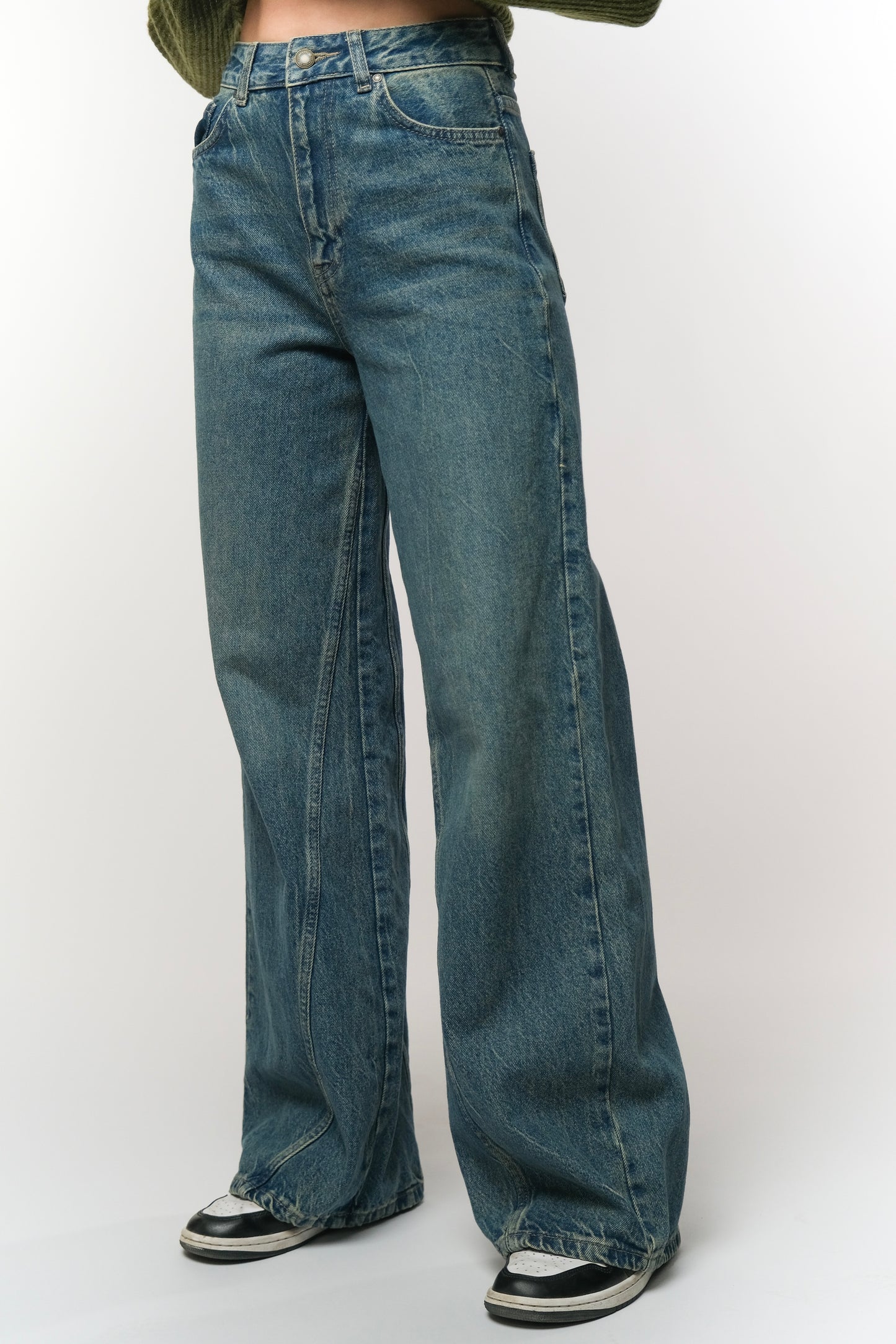 Carly Wide-Leg Denim Jeans