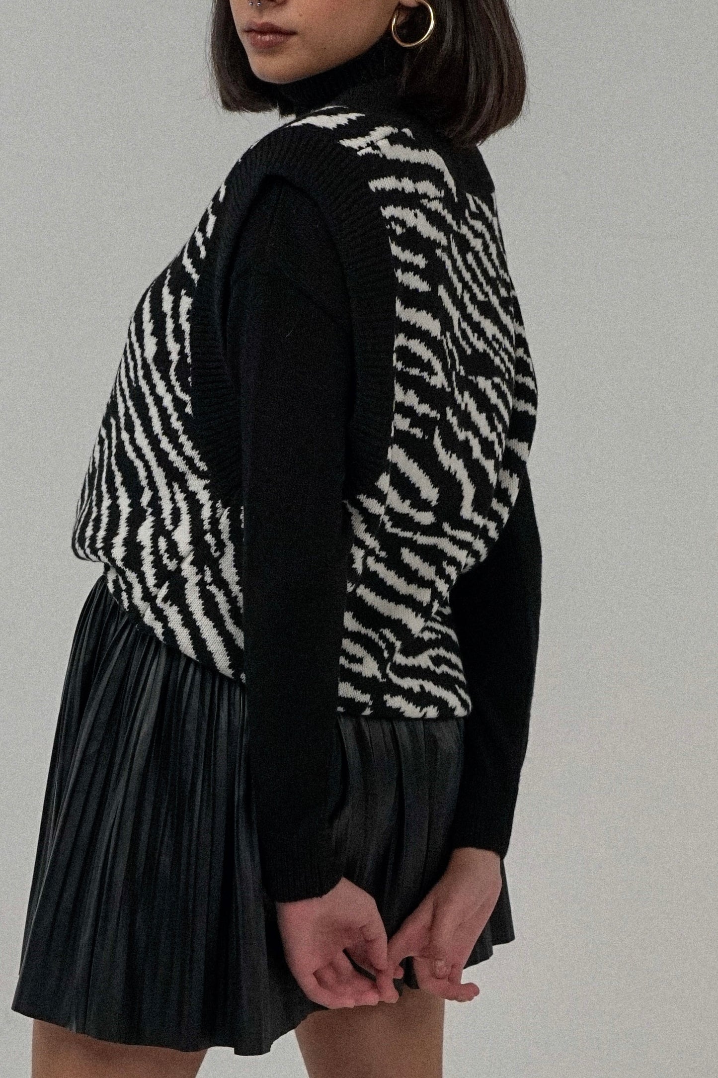 Savanna Zebra Knit Vest