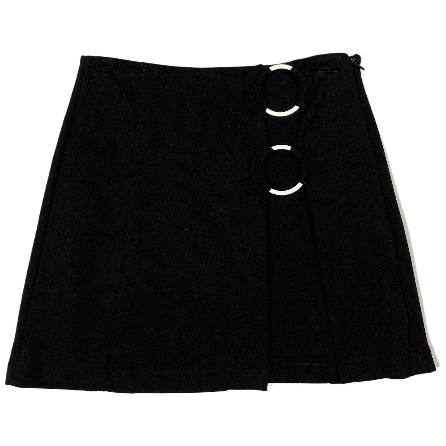 Black Mini Skirt With 2 Hoops
