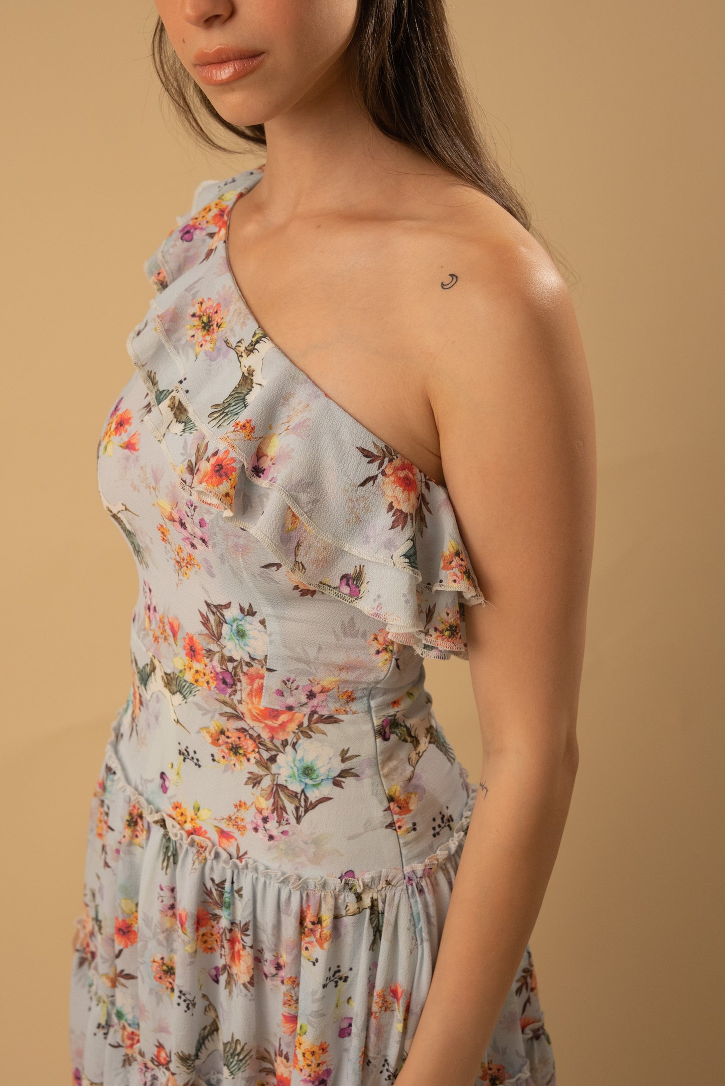 Floral Ruffled Mini Dress
