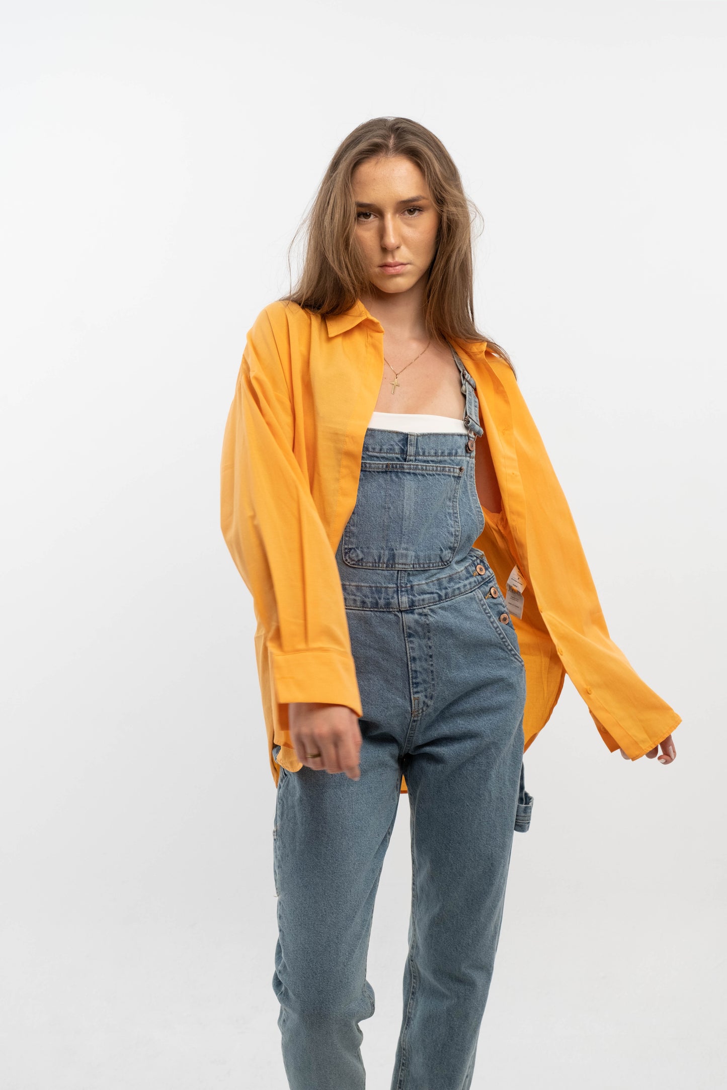 Orange Oversized Shirt Orange
