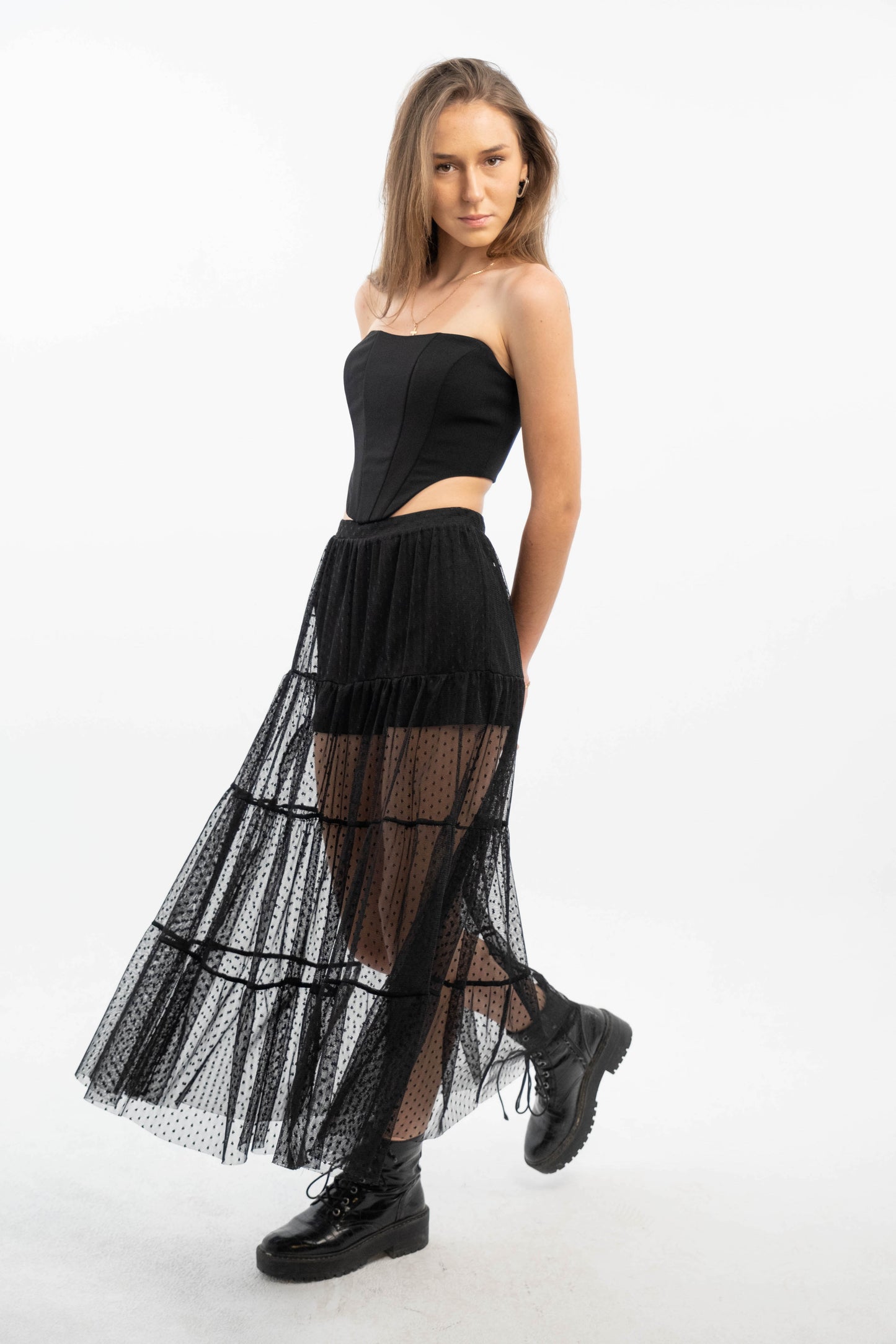 Black Tulle Maxi Skirt