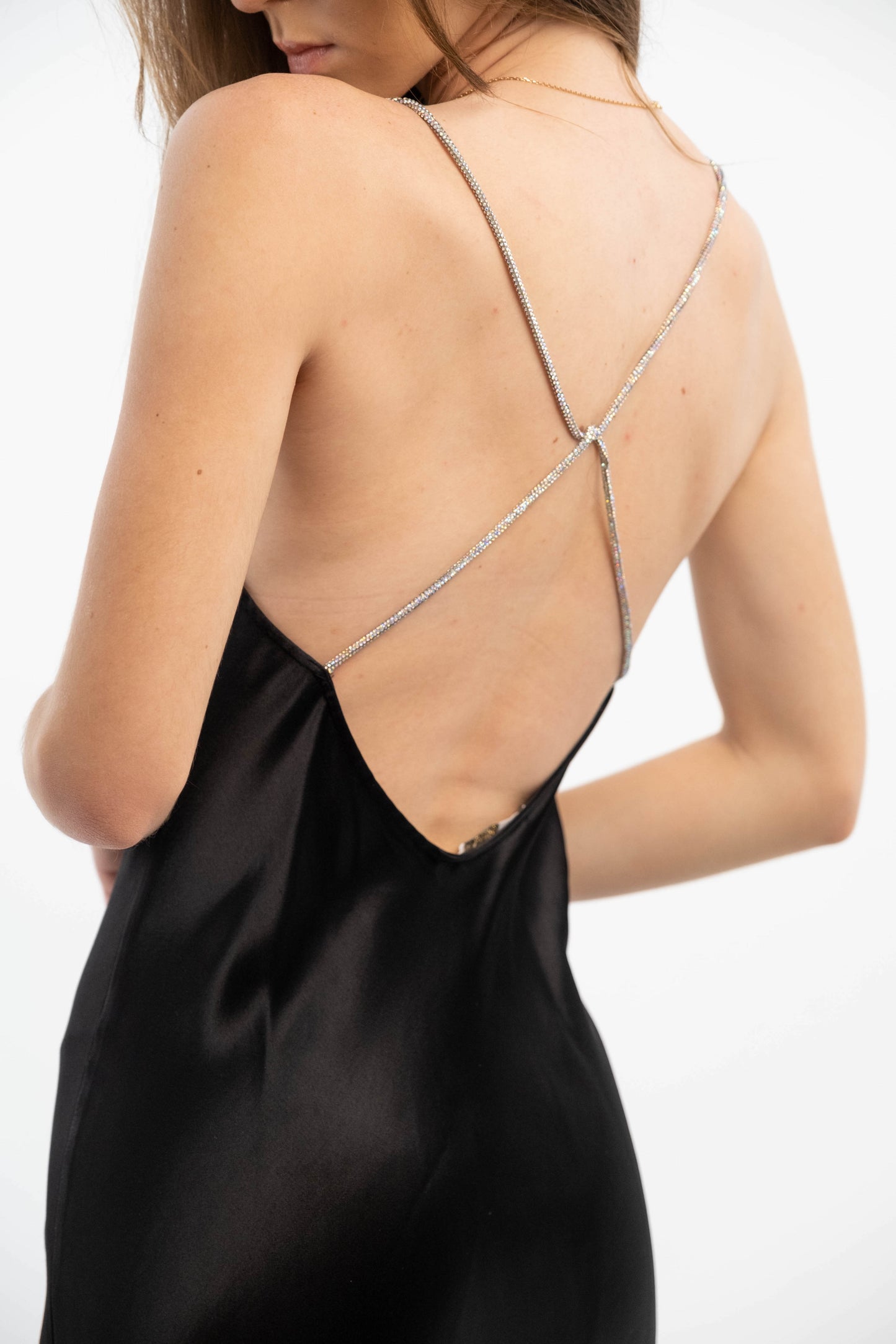Seraphina Satin Backless Dress