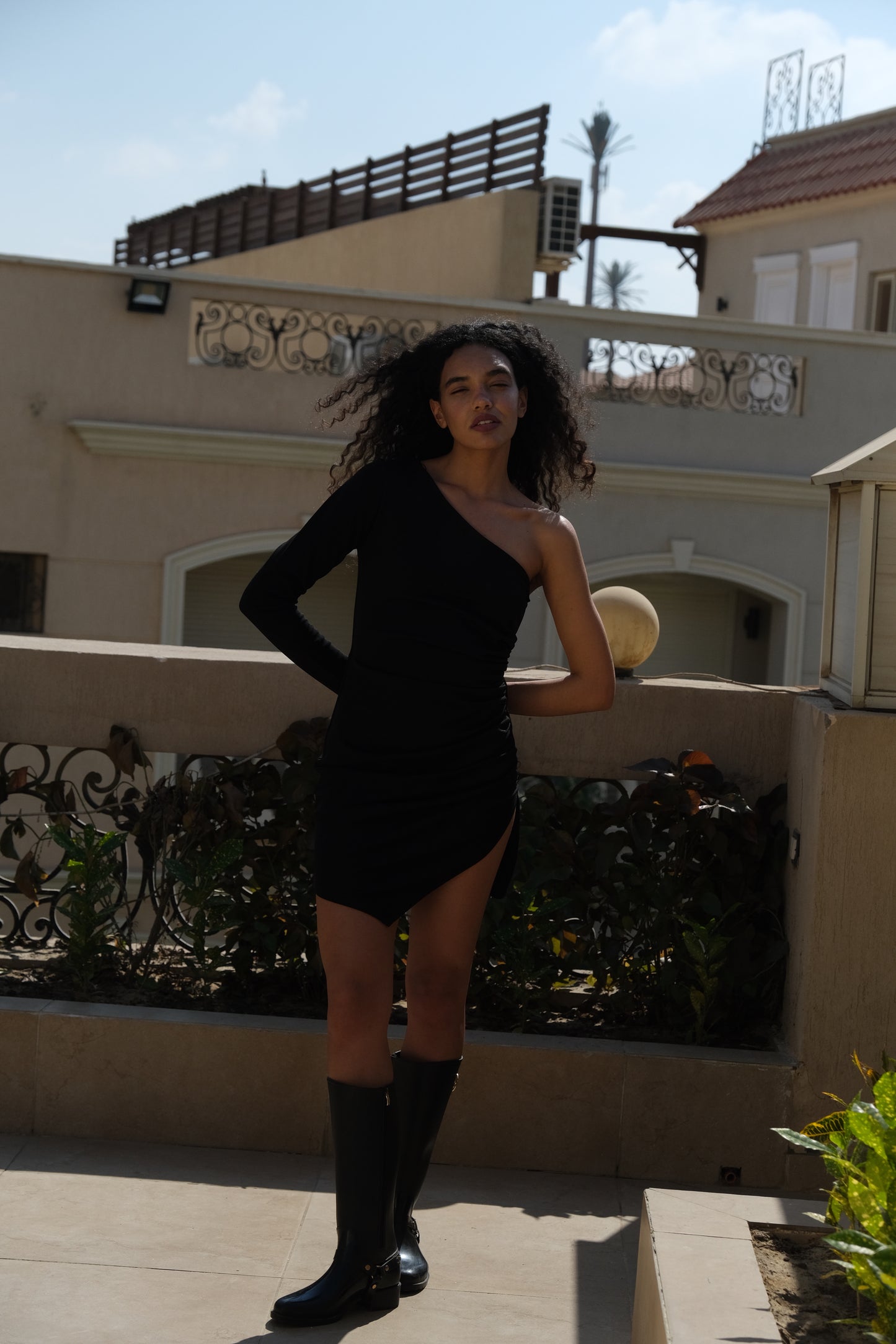 Astra One-Shoulder Ruched Dress
