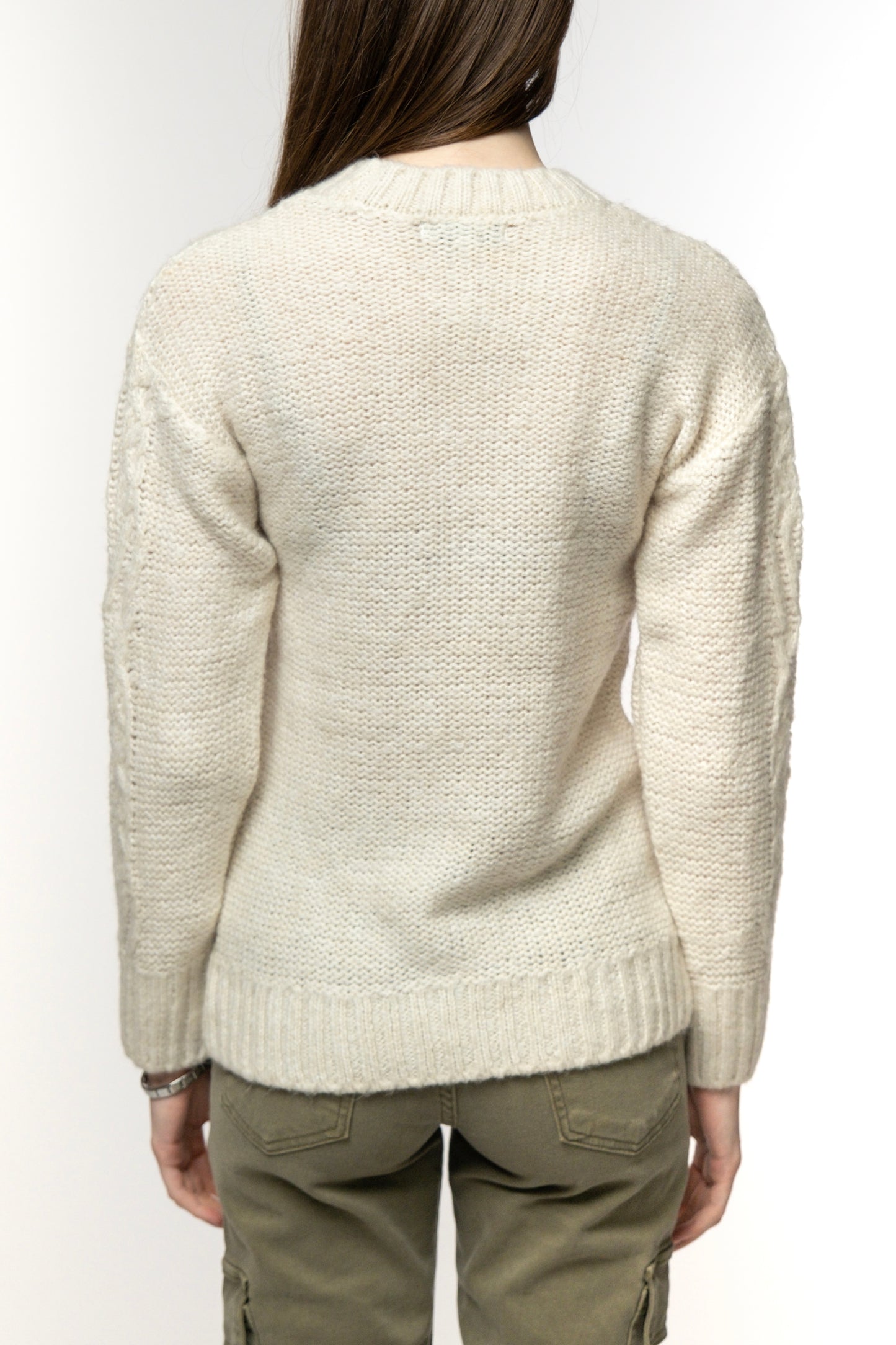 Cream Cable Knit Sweater