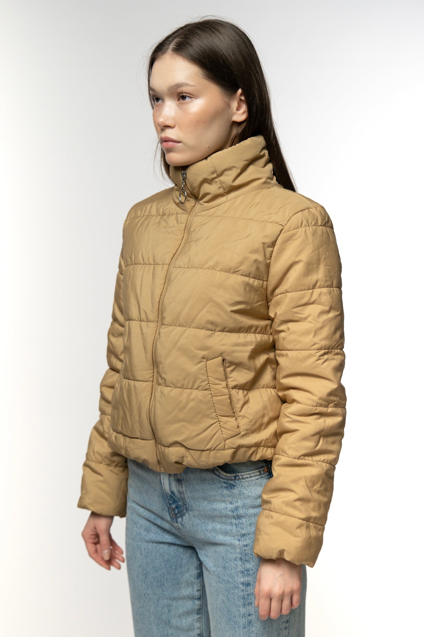 Desert Tan Quilted Puffer Jacket