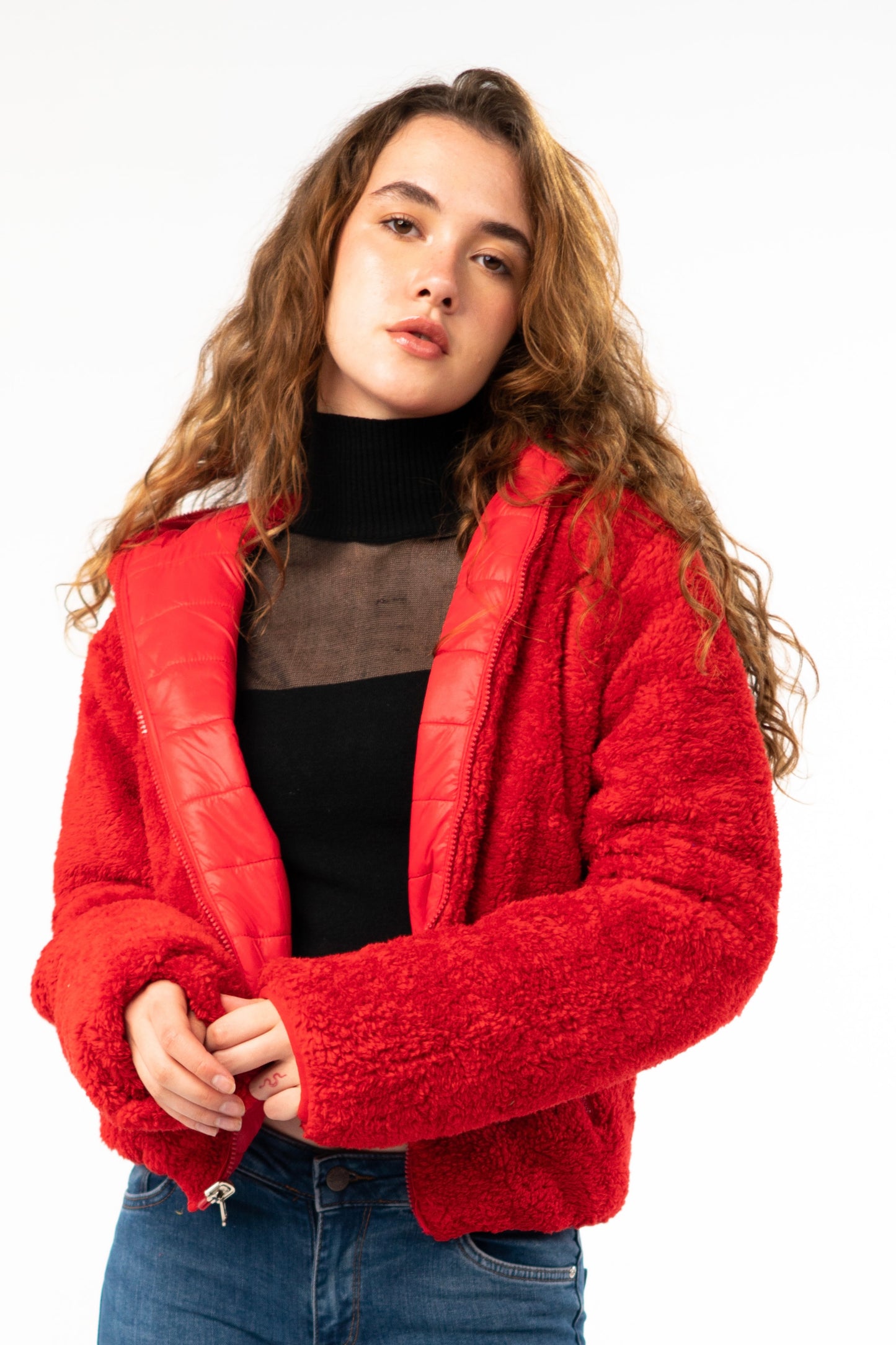 Double-Faced Red Reversible Jacket