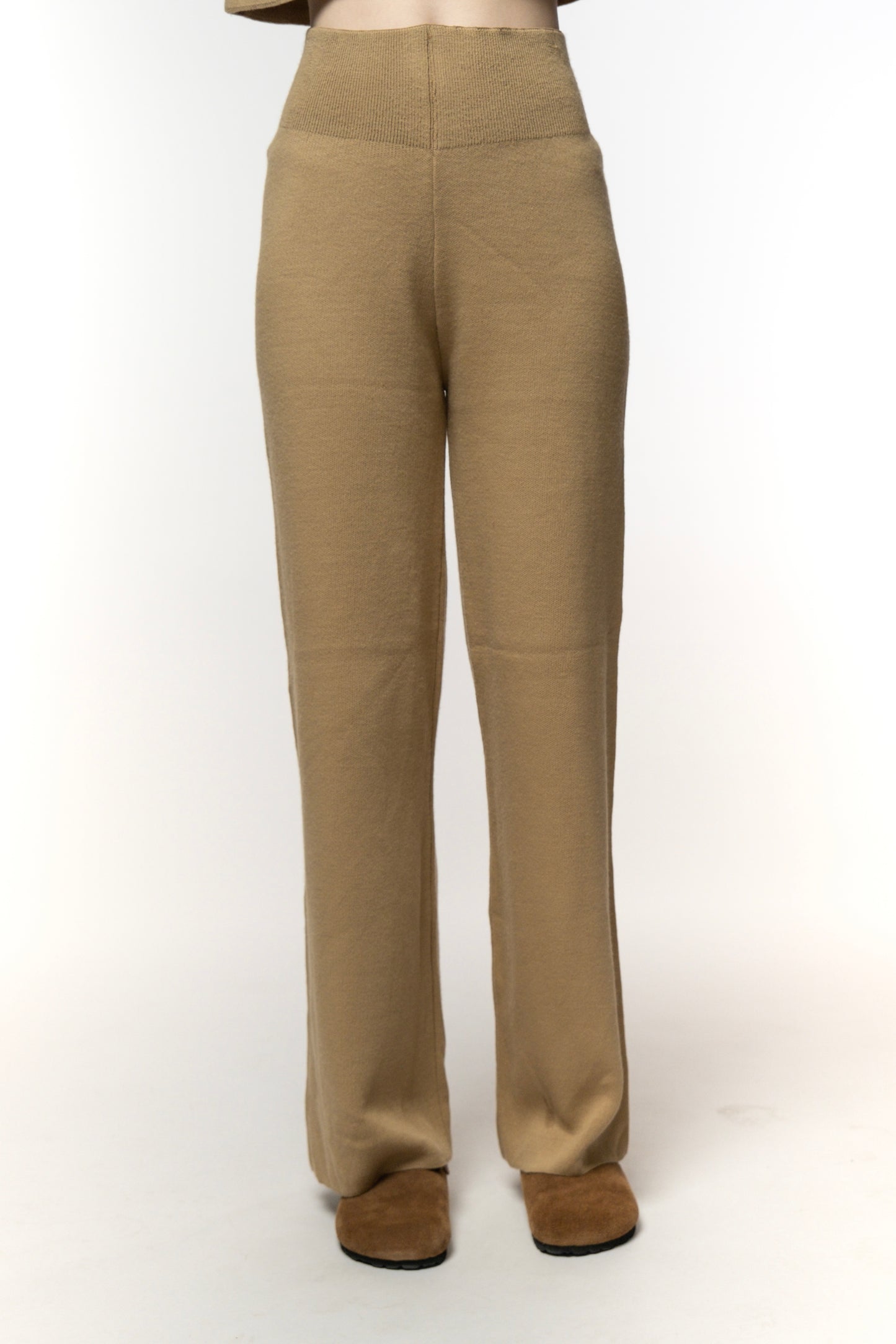Camel Ribbed Knit Set
