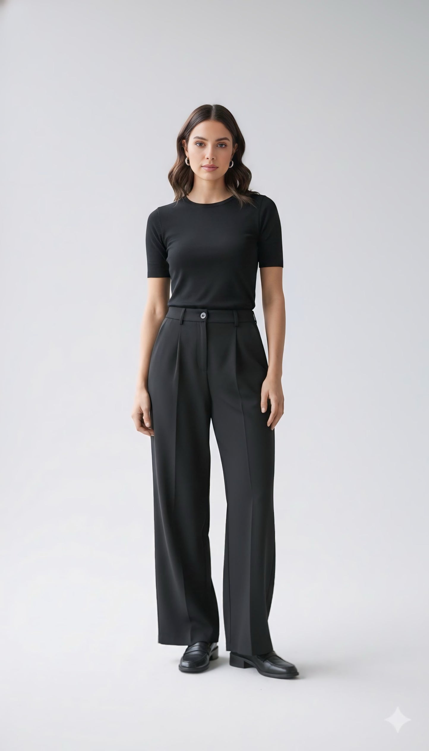 Black Straight Leg Pants