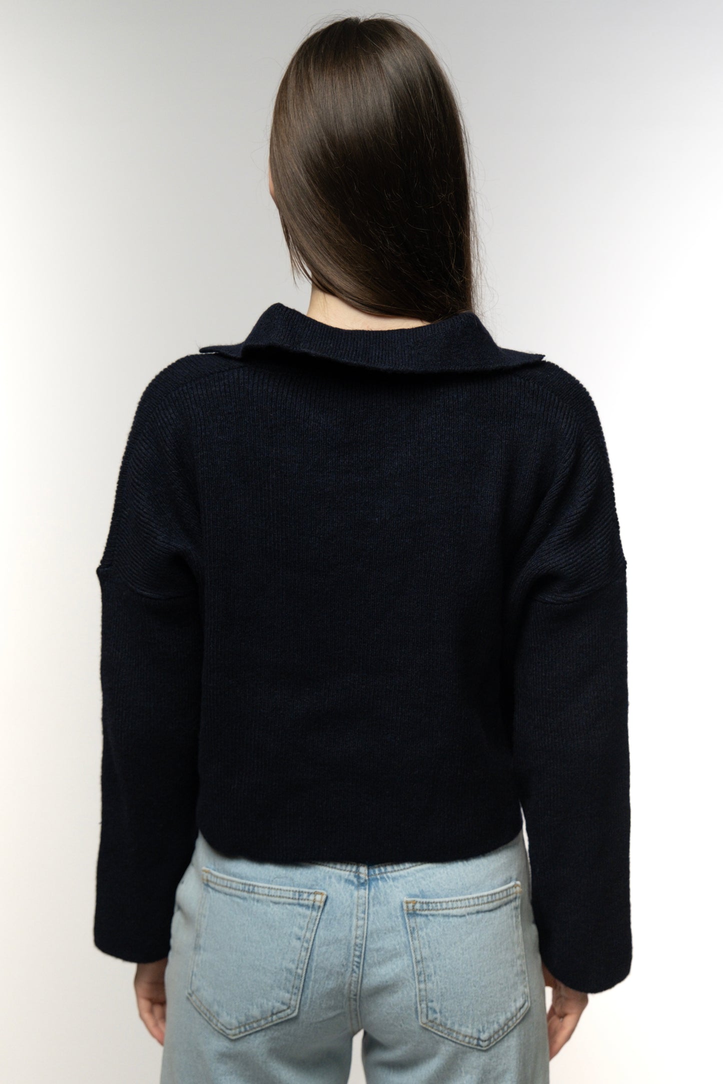 Navy blue Urban Vibes Knit Polo