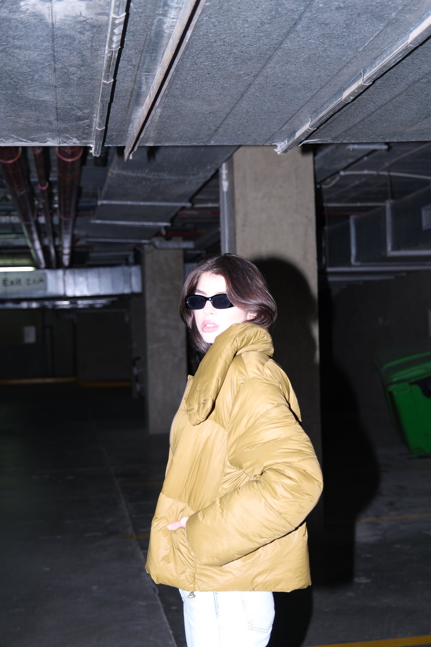 Quilted Sherpa Puffer Jacket