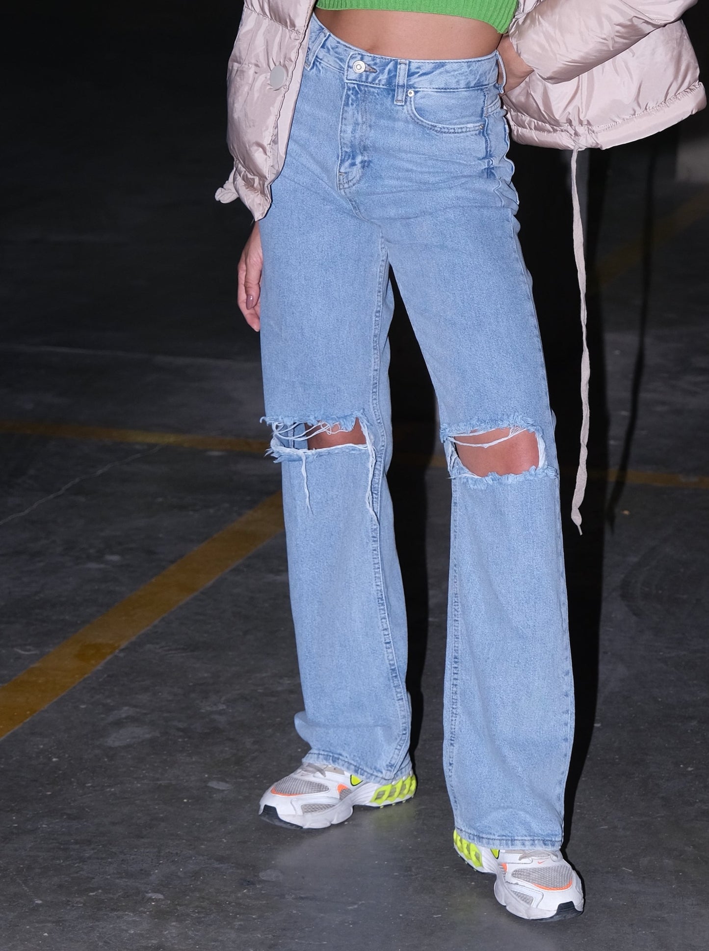 High-Waisted Blue Jeans pant