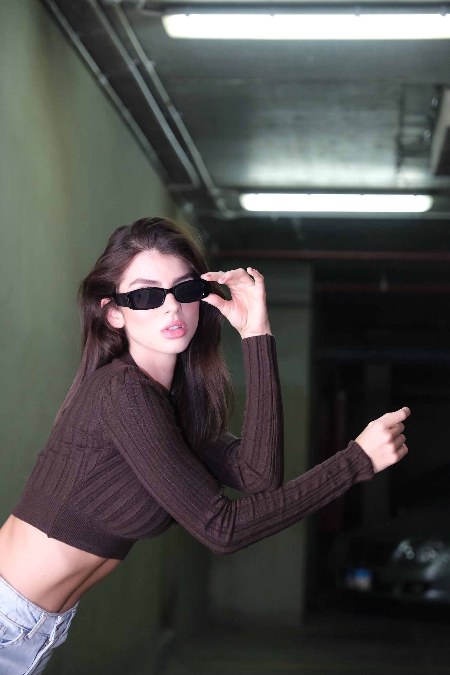 Luna Ribbed Crop Knit Pullover