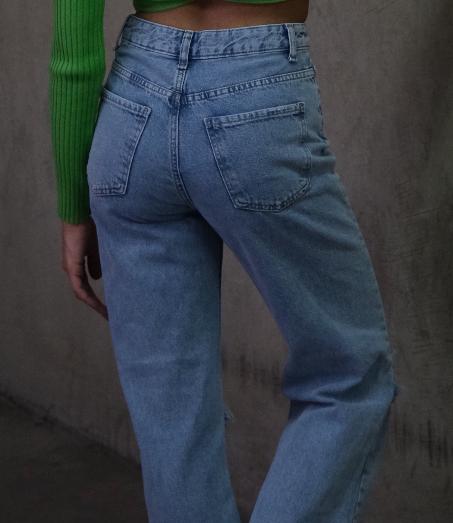 High-Waisted Blue Jeans pant