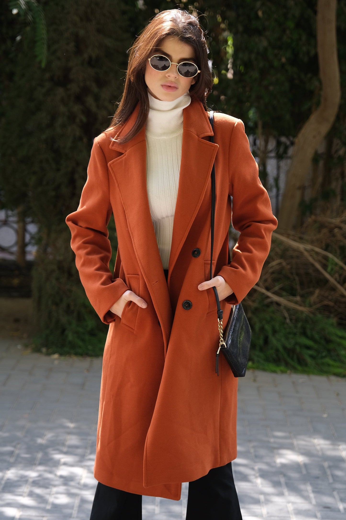 Avery Double-Breasted Wool Coat