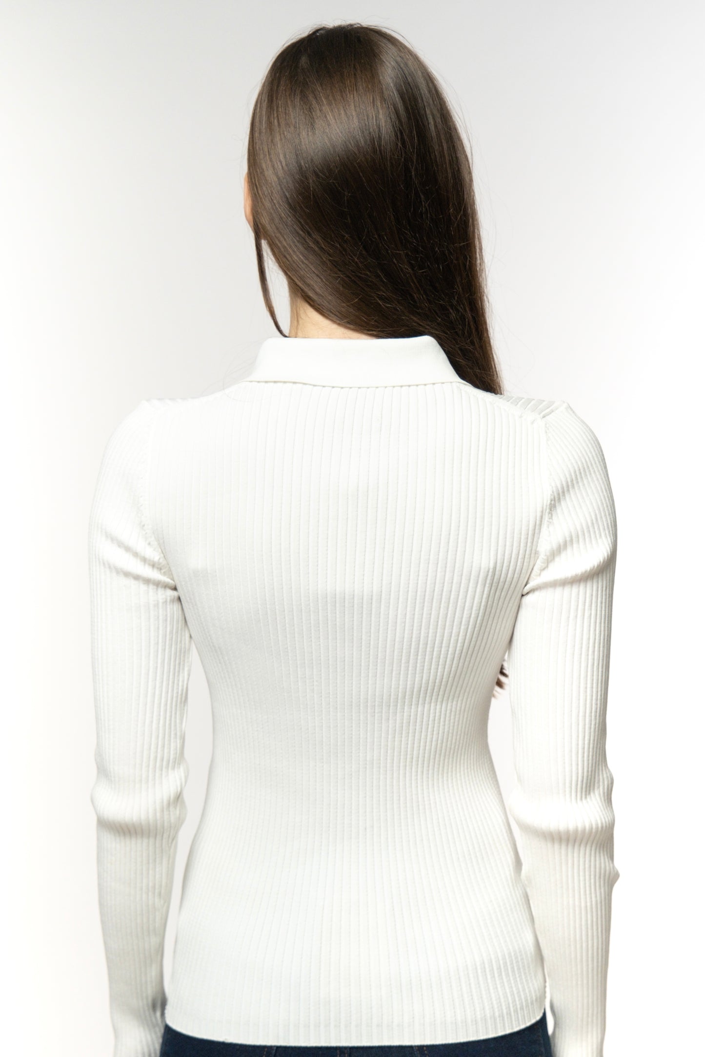 Ivory White Polo Sweater