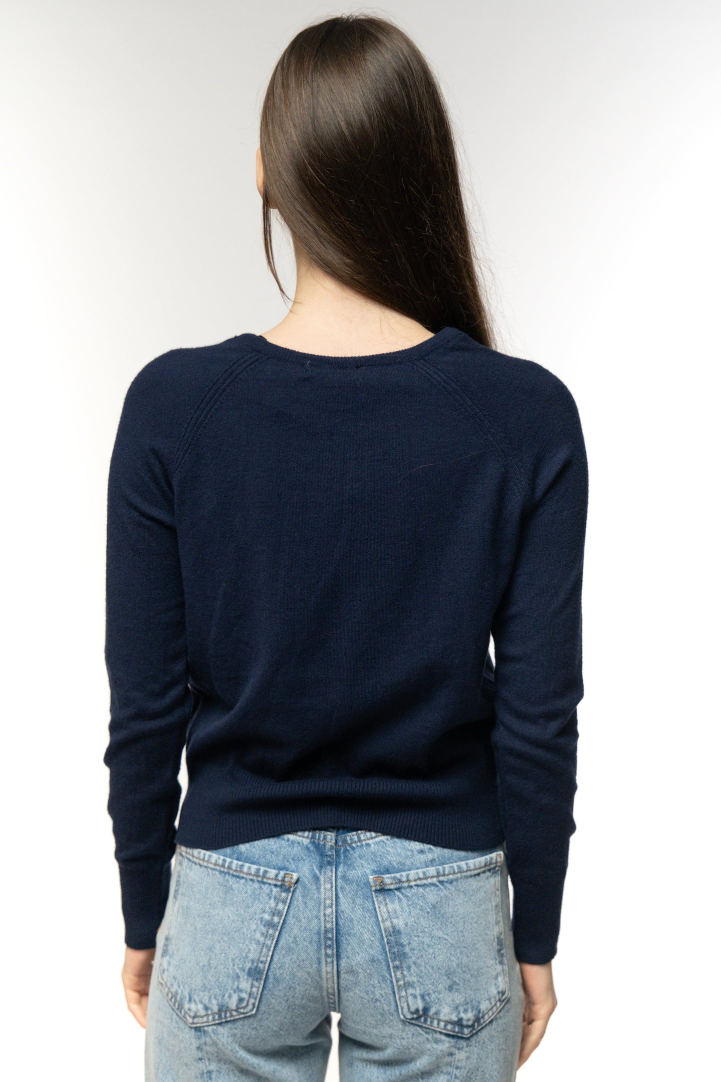 Navy Blue Button-Down Cardigan