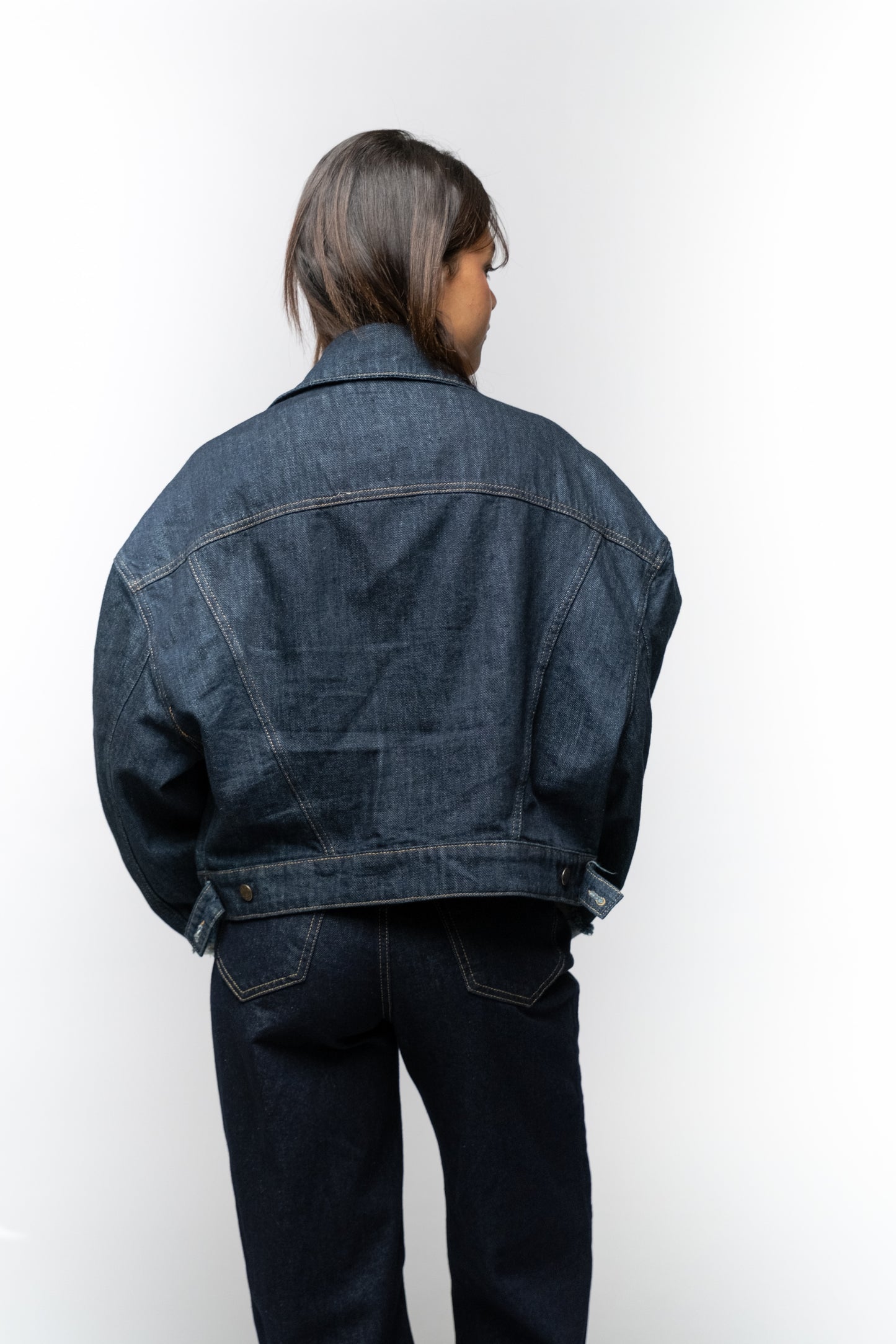 Rolled Up Cuff Denim Jacket