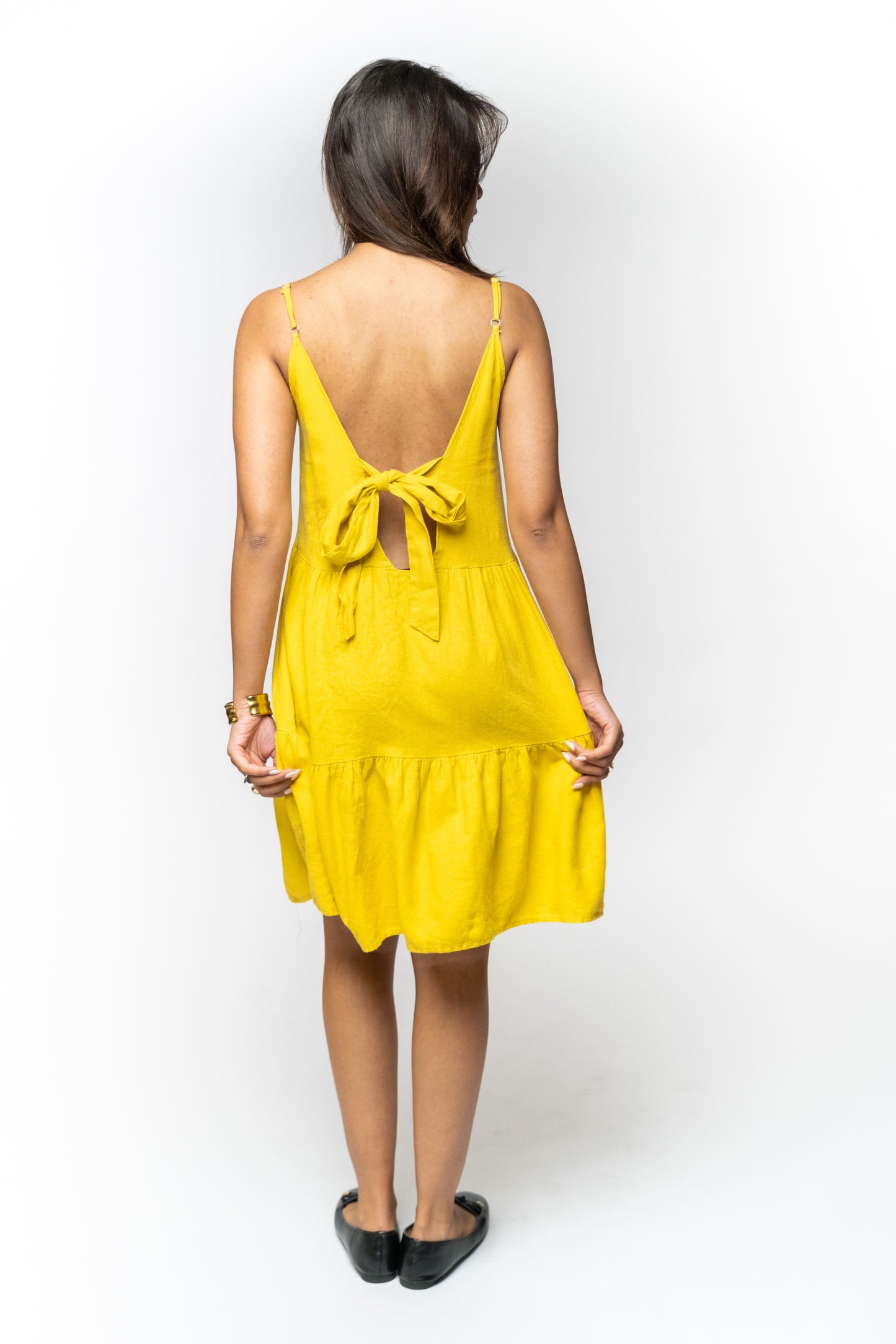 Yellow Tiered Dress