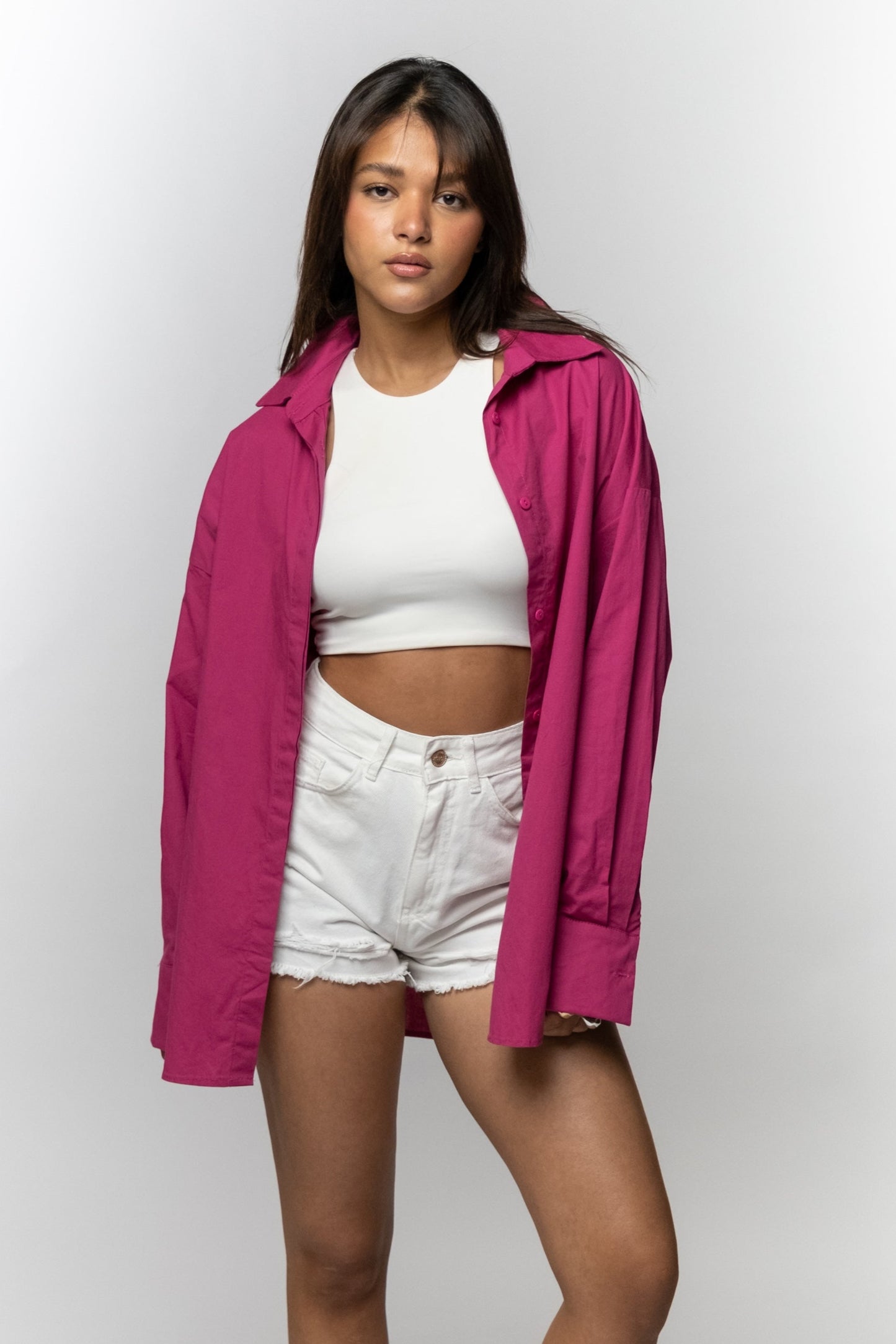 Dark Pink Oversized Shirt
