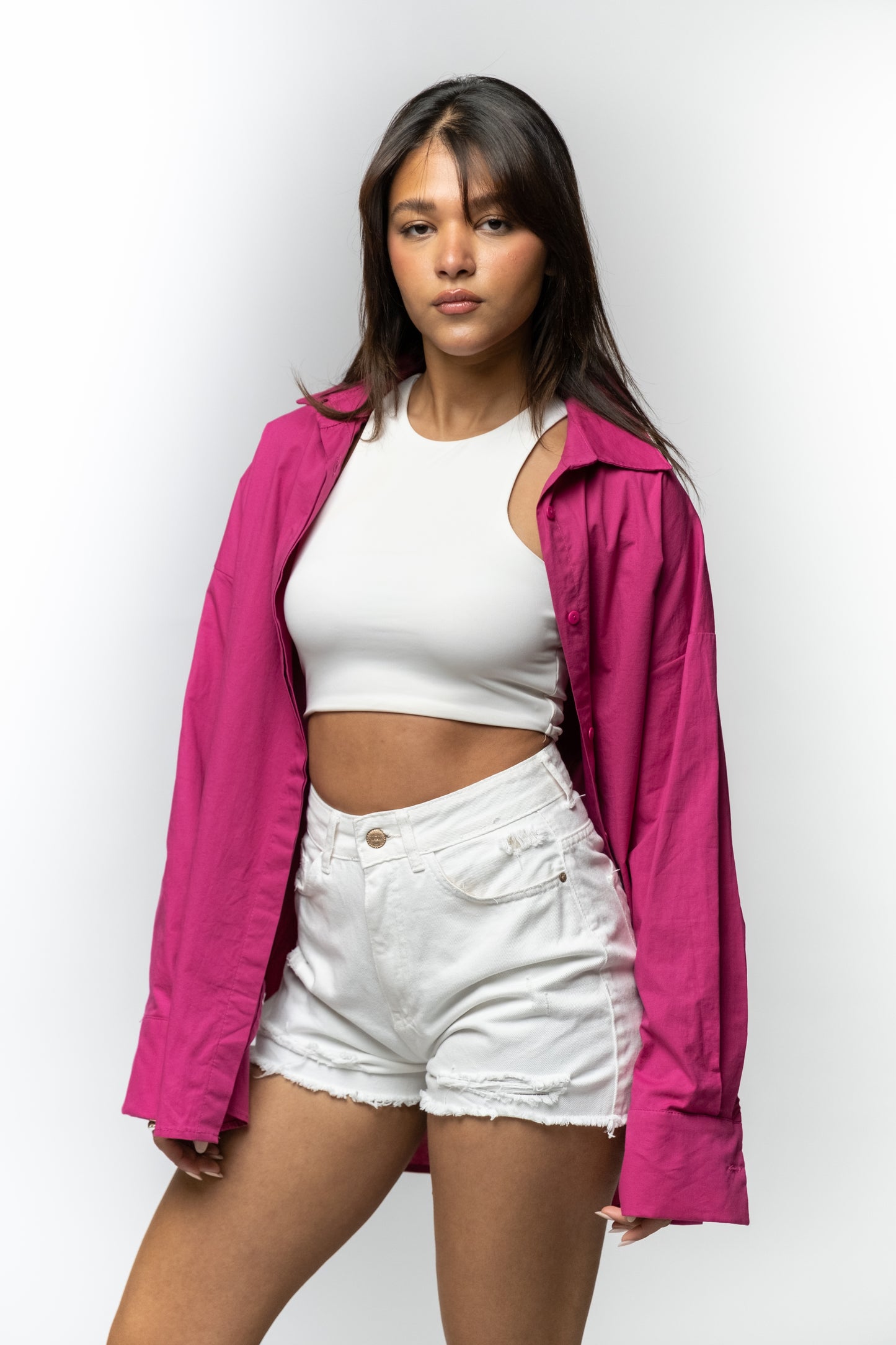 Dark Pink Oversized Shirt