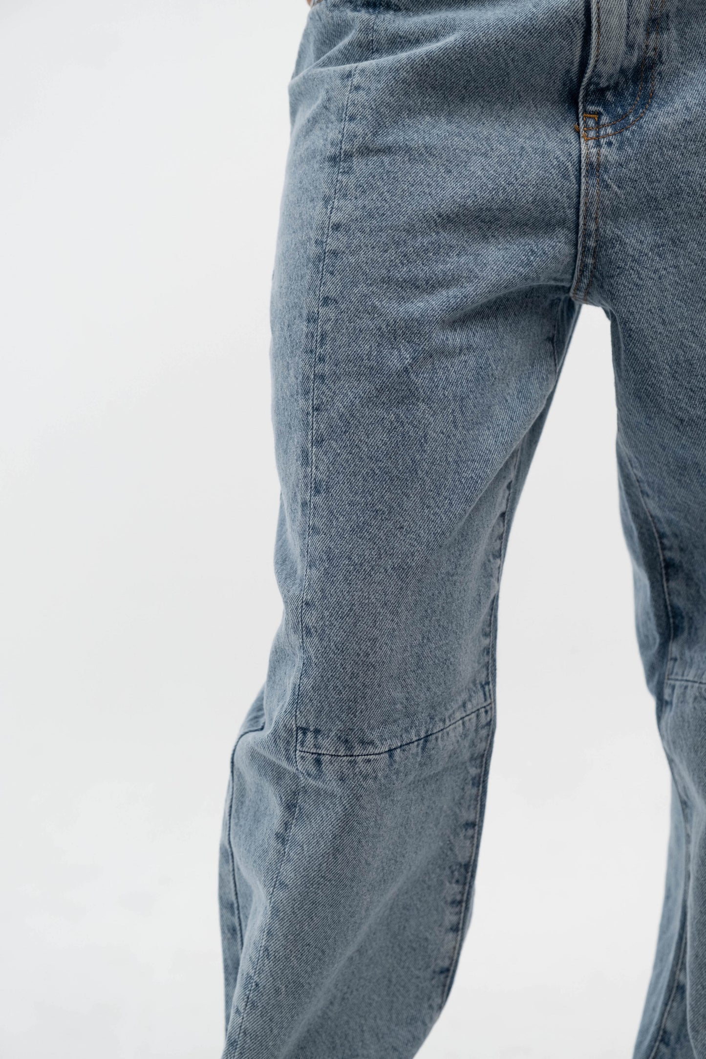 High-Waisted Straight Leg Denim Jeans