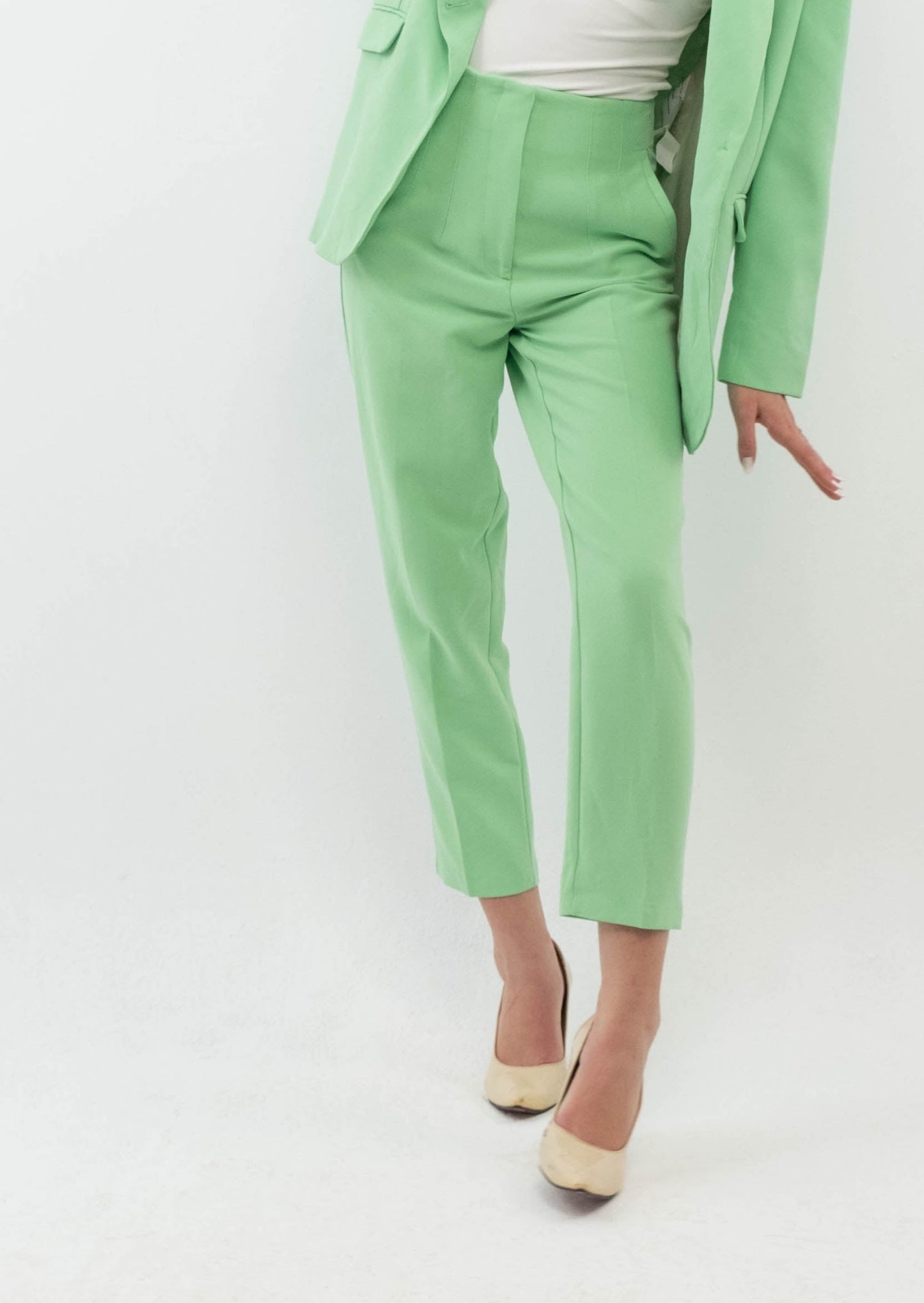 Mint Green Tailored Trousers