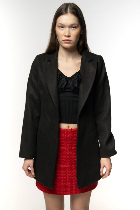 Classic Black Wool Coat
