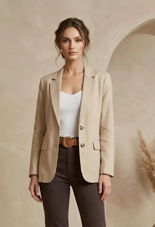 Beige Tailored Blazer