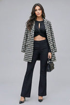 Celeste Houndstooth Wool Coat
