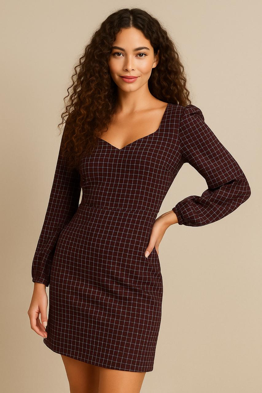 Black and Red Checkered Dress