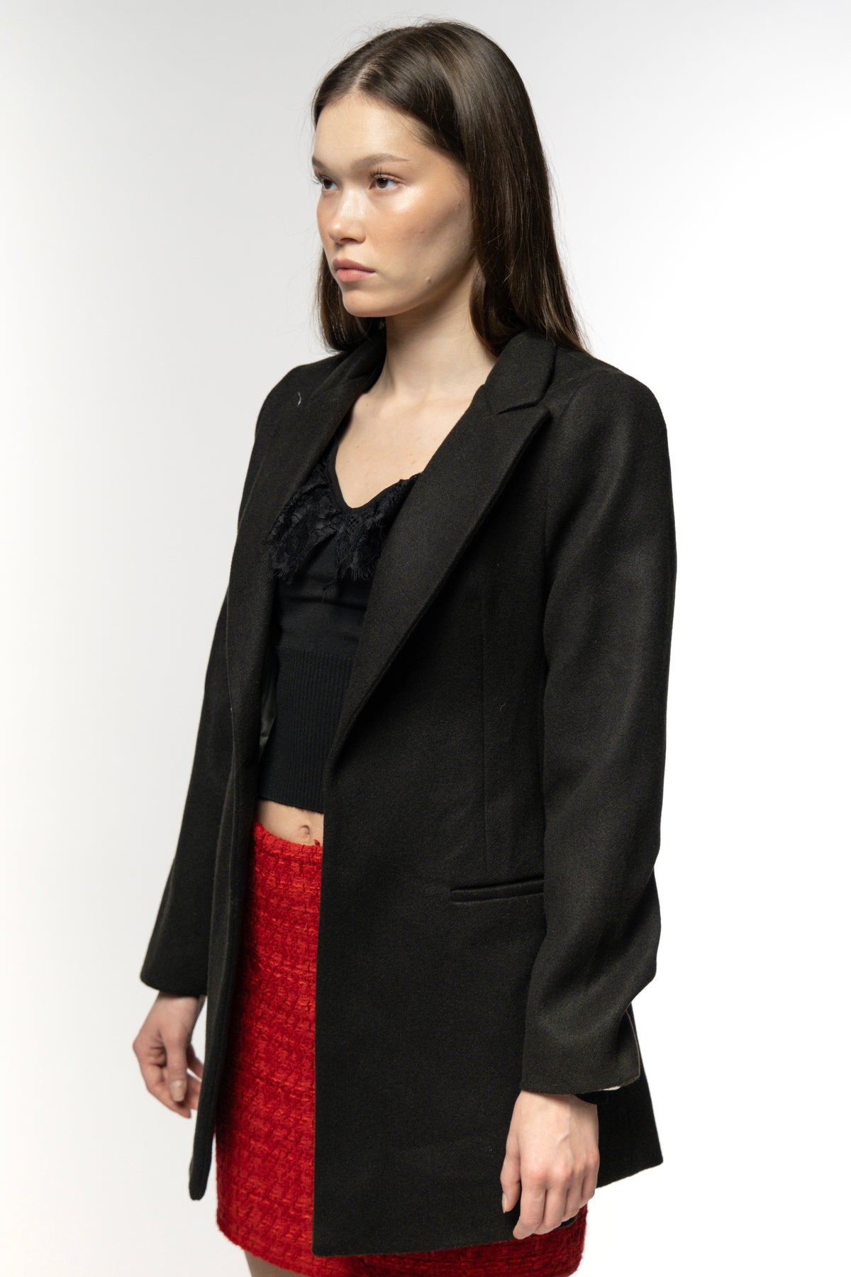 Classic Black Wool Coat