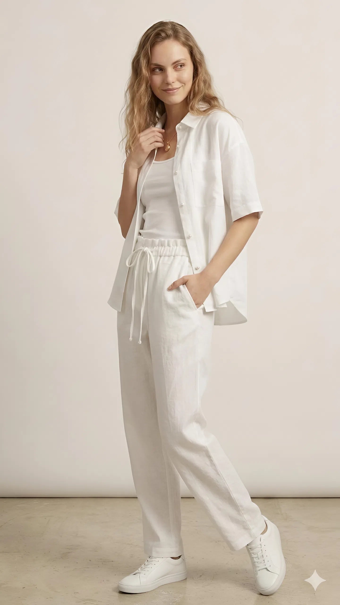 White Linen Oversized Shirt