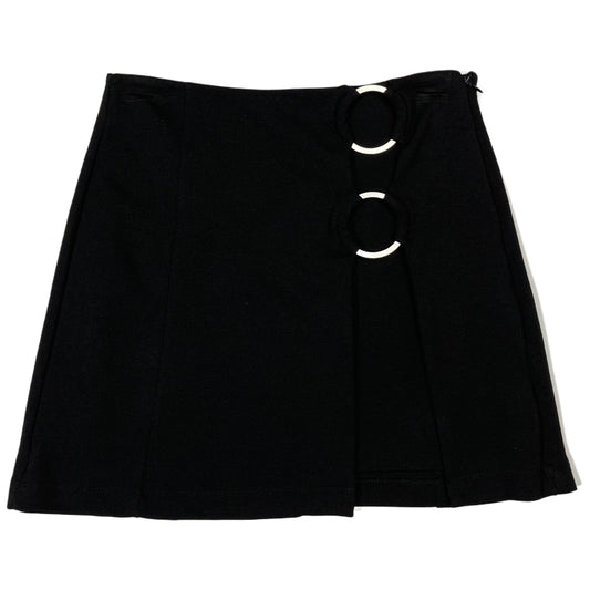 Black Mini Skirt With 2 Hoops