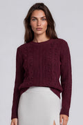 Purple knitted pullover
