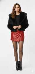 Black Faux Fur Jacket