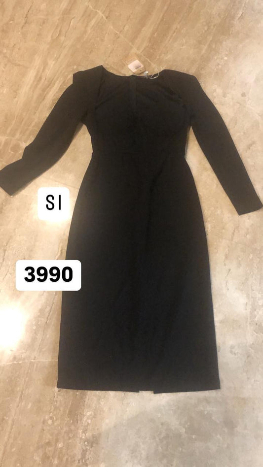 Black knee length dress