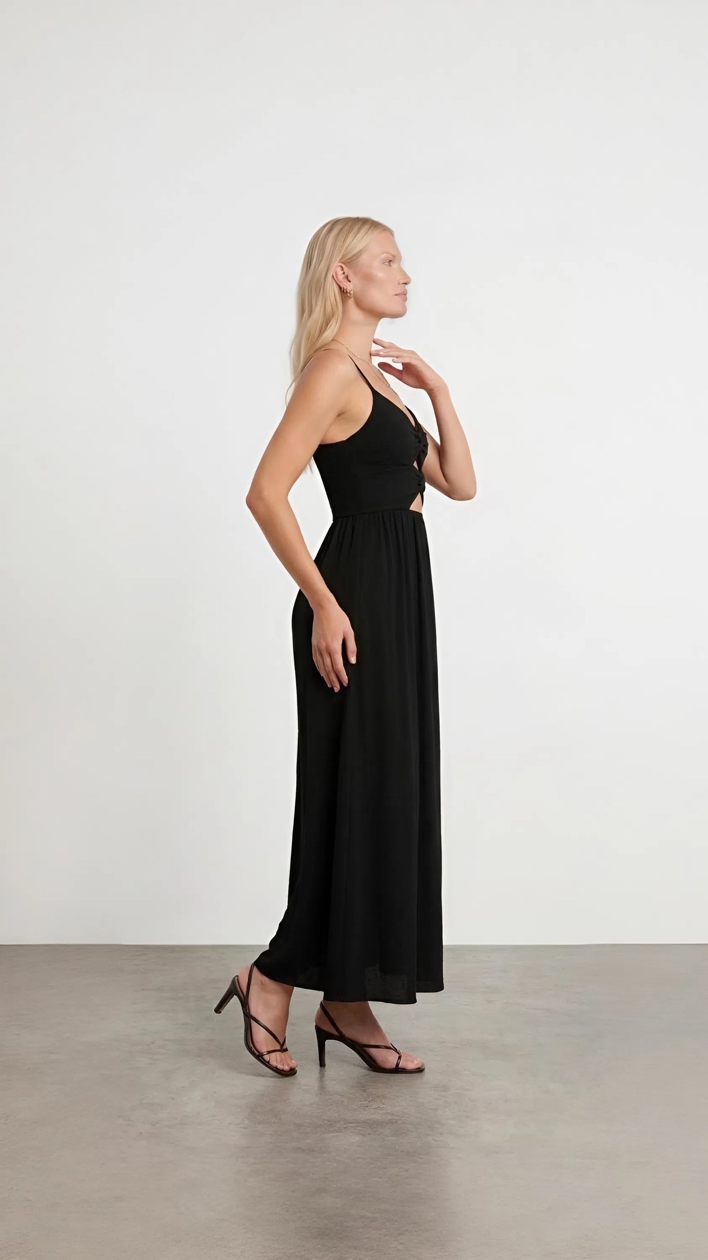 Noir Cutout Maxi Dress