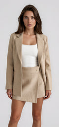 Beige Tailored Coat