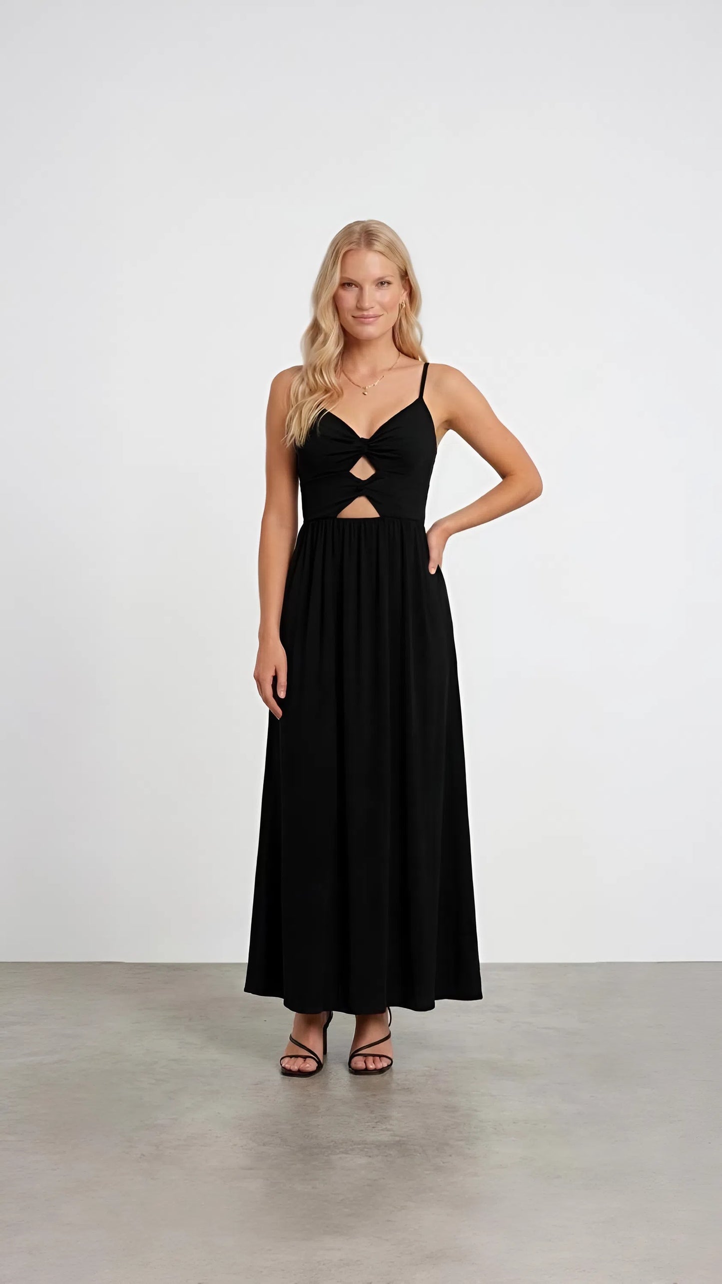 Noir Cutout Maxi Dress