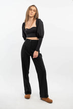 Black Cupped Crop Top