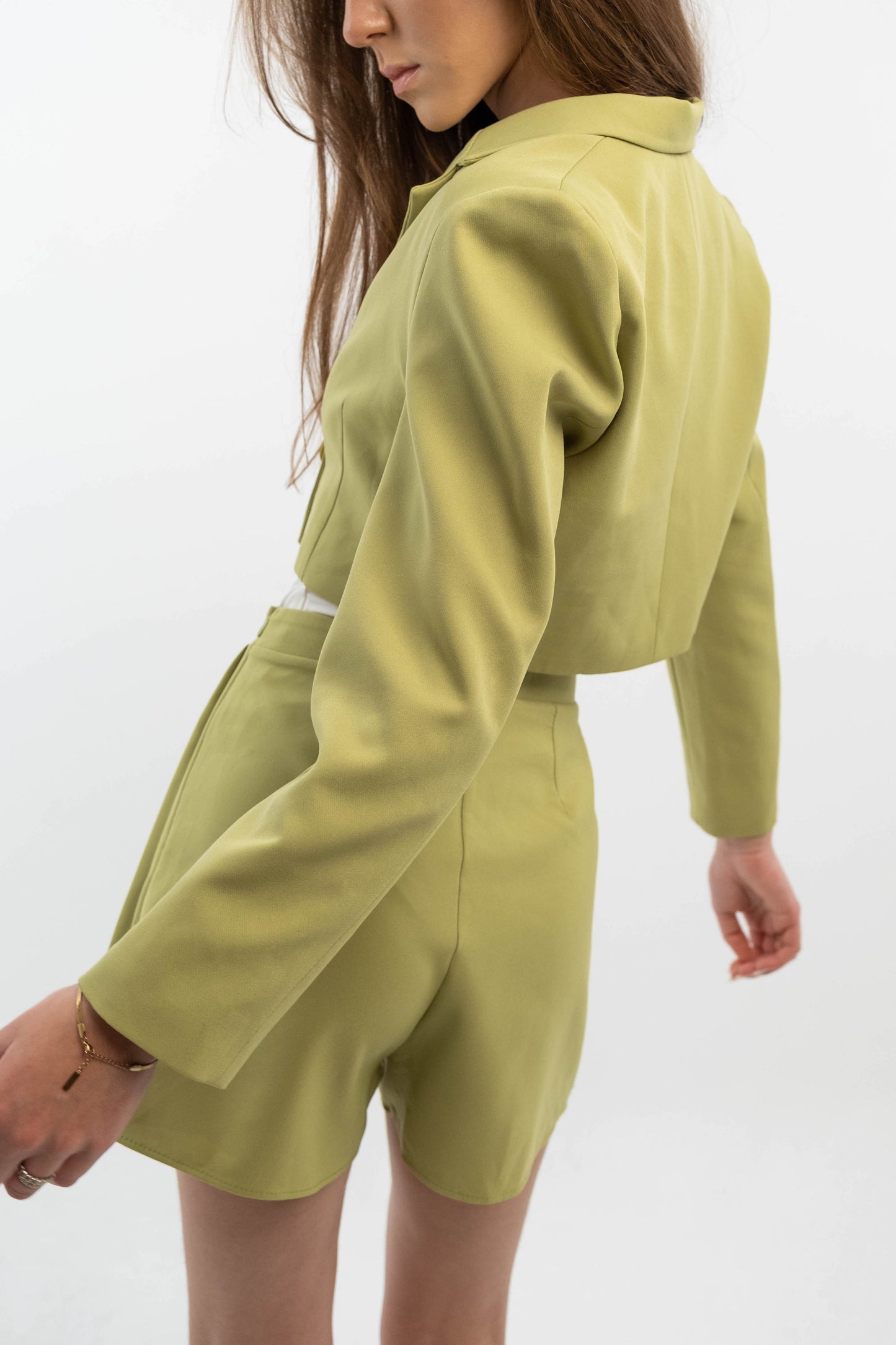 Olive Mini Pleated Skirt