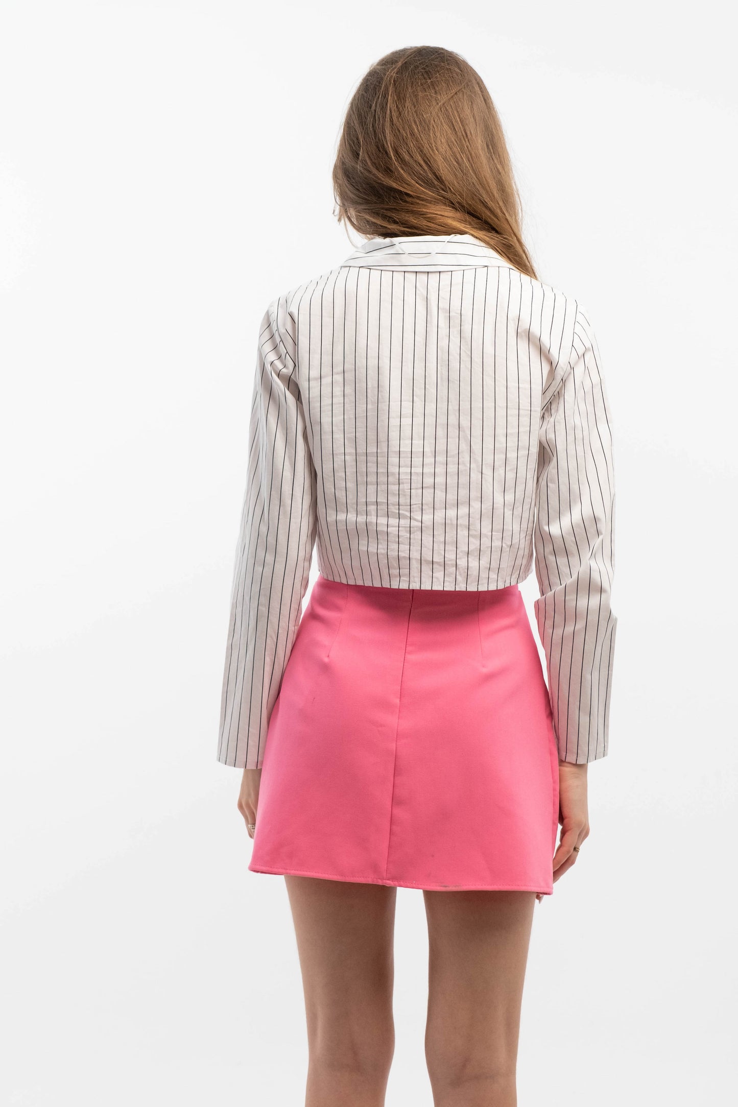 Pink Mini Skirt With a Slit