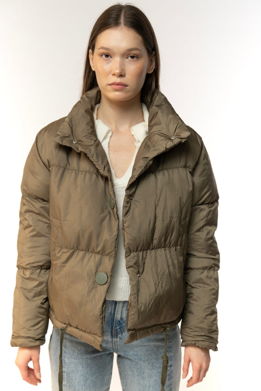 Olive Puffer Jacket